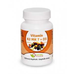 Vitamin K2 MK-7 + D3 tablety 100 ks